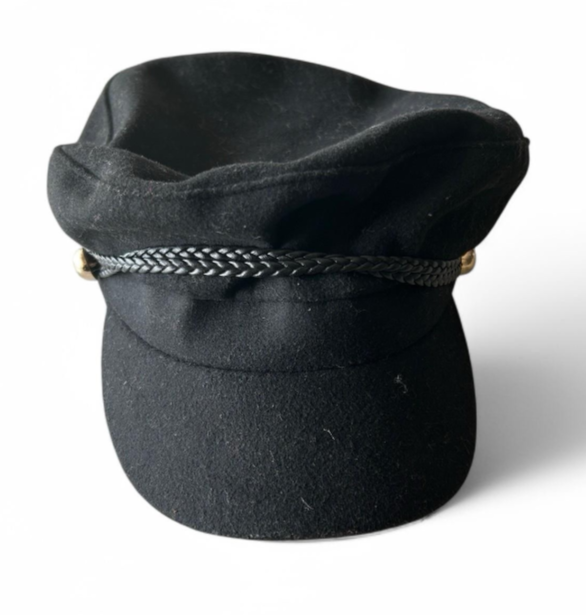 Unisex Replay Black & Grey Wool Felt Fedora Hat With Adjustable Strap sku 6808