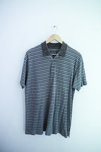 Vintage Country road grey stripped mens medium polo shirt