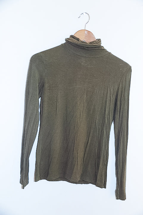 Vintage brown long sleeve turtleneck womens large tees