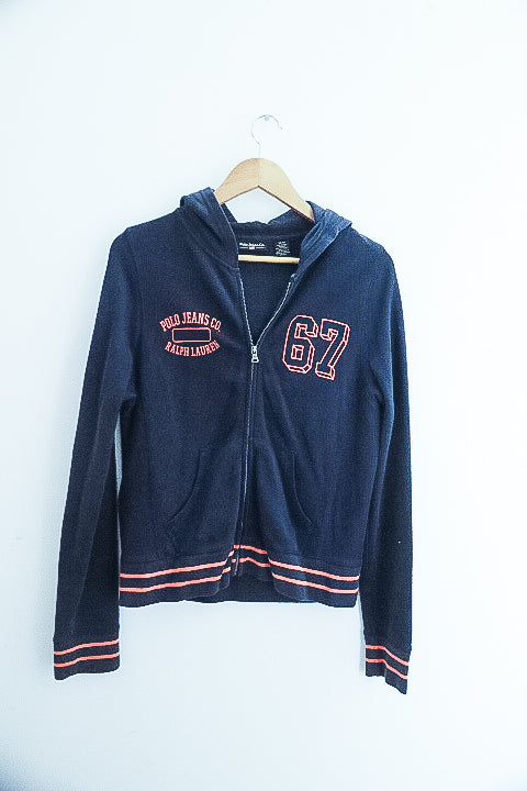 Vintage polo jeans co ralph lauren blue medium full zip hoodie