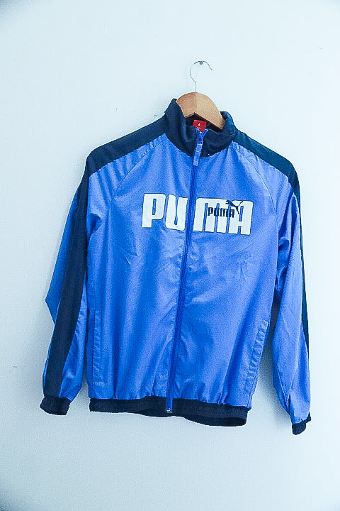 Vintage blue puma full zip mens track suit XL