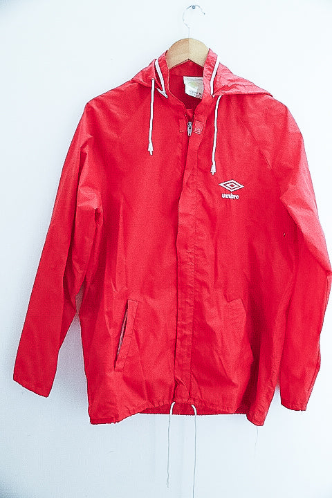 Vintage red umbro medium windbreaker hoodie jacket
