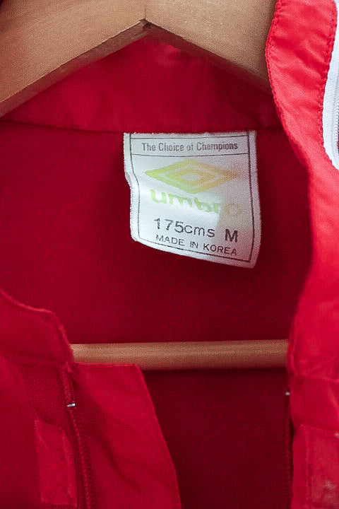 Vintage red umbro medium windbreaker hoodie jacket