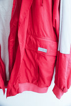 Vintage ran felice colour block pink mens hoodie jacket