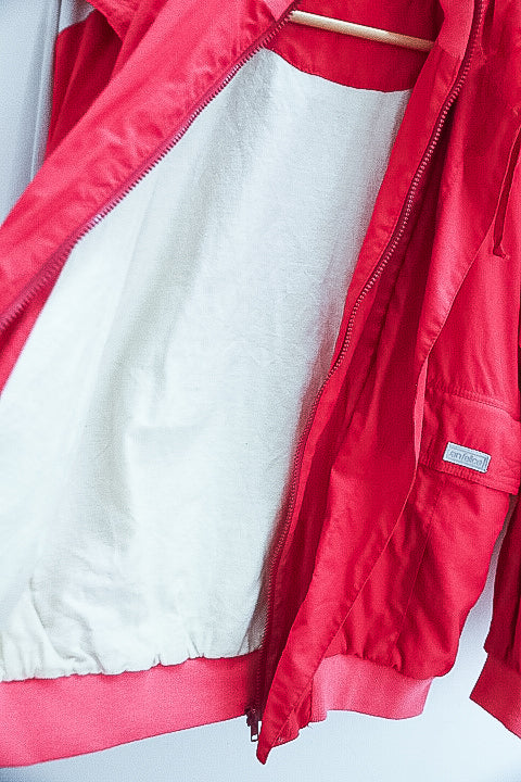 Vintage ran felice colour block pink mens hoodie jacket