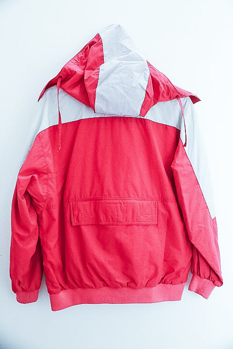Vintage ran felice colour block pink mens hoodie jacket