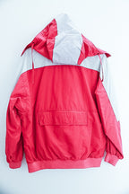 Vintage ran felice colour block pink mens hoodie jacket