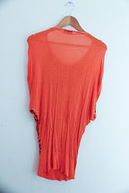 Vintage Charbell paris orange leopard pattern maxi dress