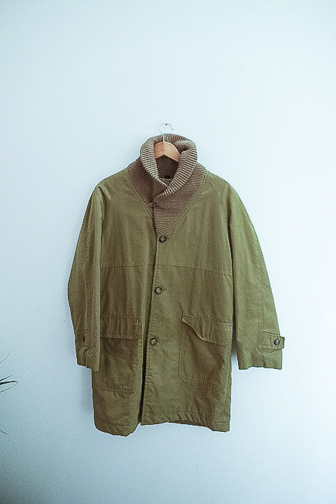 Vintage large cream military mens jacket