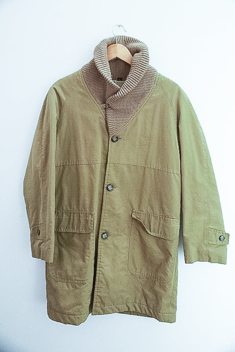 Vintage large cream military mens jacket