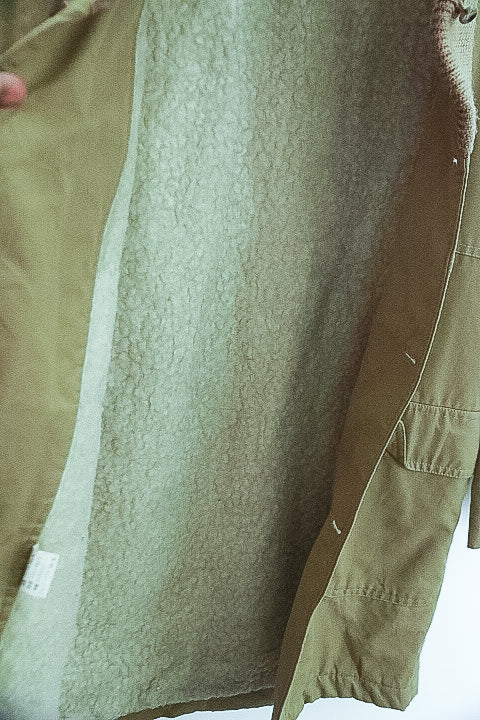 Vintage large cream military mens jacket