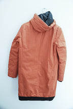 Vintage large waterproof womens brown reversible jacket hoodie