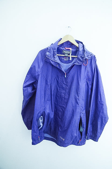 Vintage Regatta Great Outdoor blue large waterproof hoodie jacket