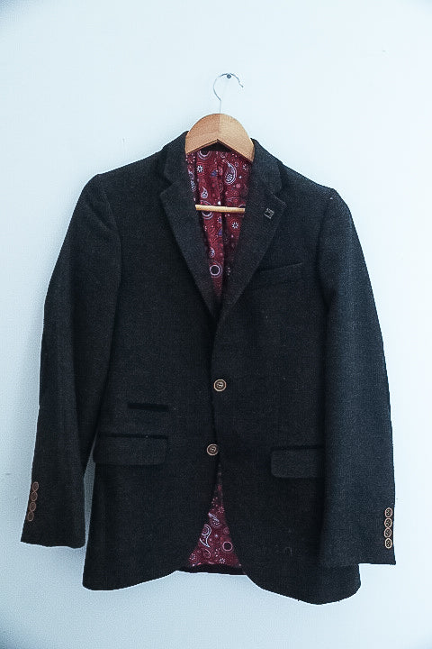 Vintage Thomson & Richards Classic mens Viscose Polyester grey blazers