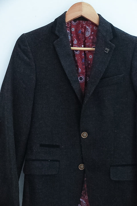 Vintage Thomson & Richards Classic mens Viscose Polyester grey blazerss