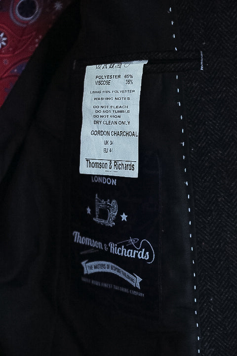 Vintage Thomson & Richards Classic mens Viscose Polyester grey blazerss