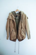 Forever21 Faux fur cream medium hoodie coat