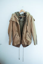 Forever21 Faux fur cream medium hoodie coat