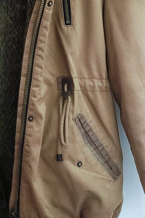 Forever21 Faux fur cream medium hoodie coat