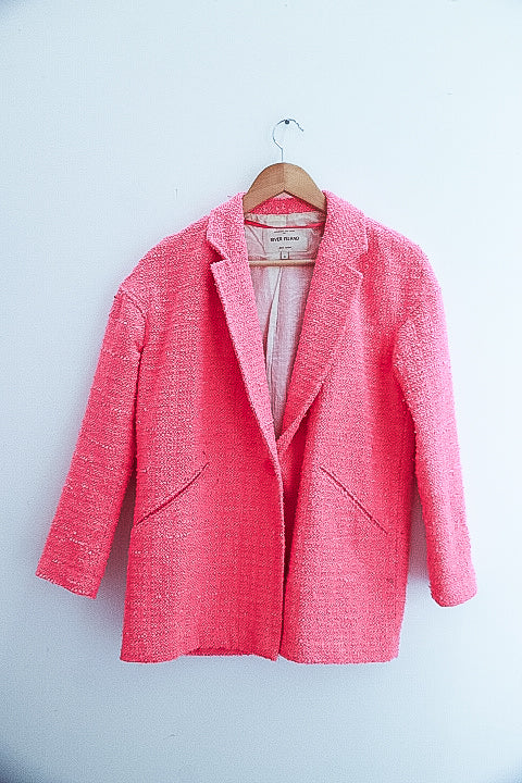 Vintage River Island pink womens blazers uk 6