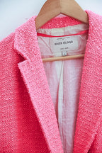 Vintage River Island pink womens blazers uk 6
