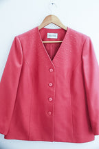 Vintage Eastex pink Linen womens blazers uk 16
