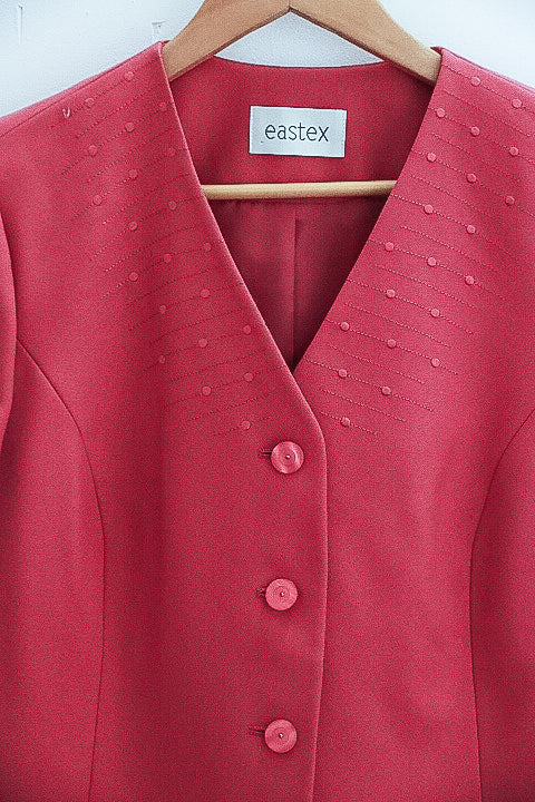 Vintage Eastex pink Linen womens blazers uk 16