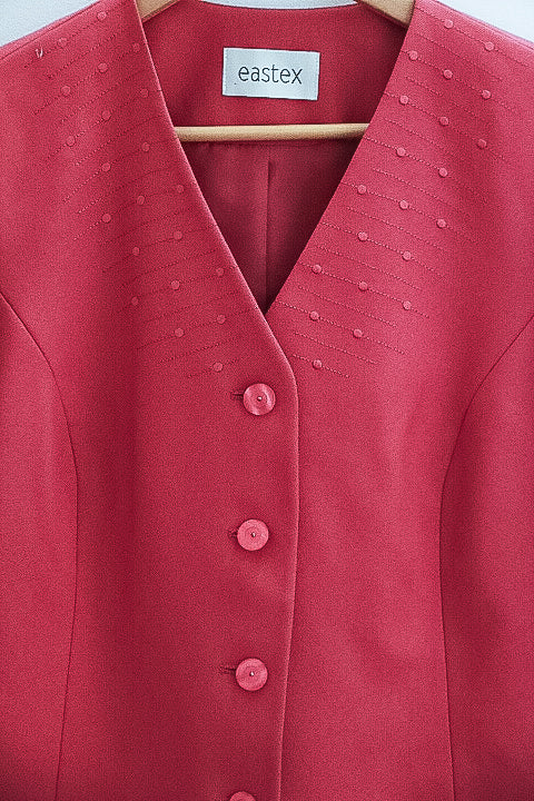 Vintage Eastex pink Linen womens blazers uk 16