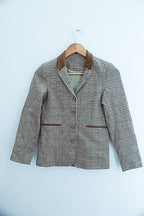 Vintage brown checkered mens small blazers
