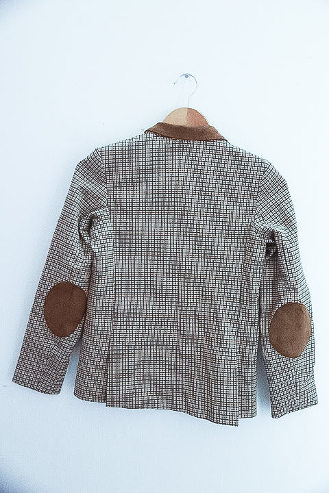 Vintage brown checkered mens small blazers