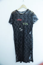 Vintage Mesh black zara long dress size 8/10