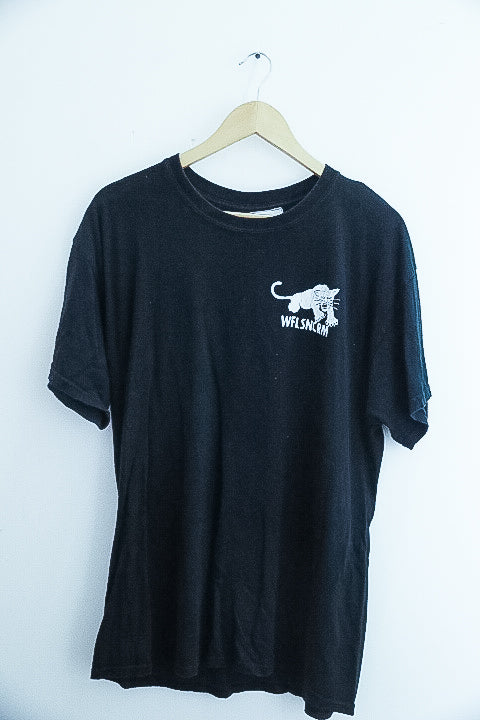 Vintage large black panther graphics mens tees