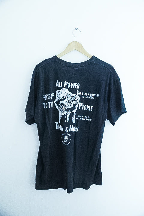 Vintage large black panther graphics mens tees