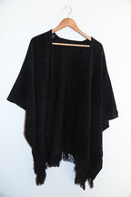 Vintage Mark & Spencers womens black summer shawl sweater