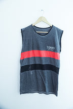 Vintage Tommy Hilfiger Multistripe sleeveless mens tees