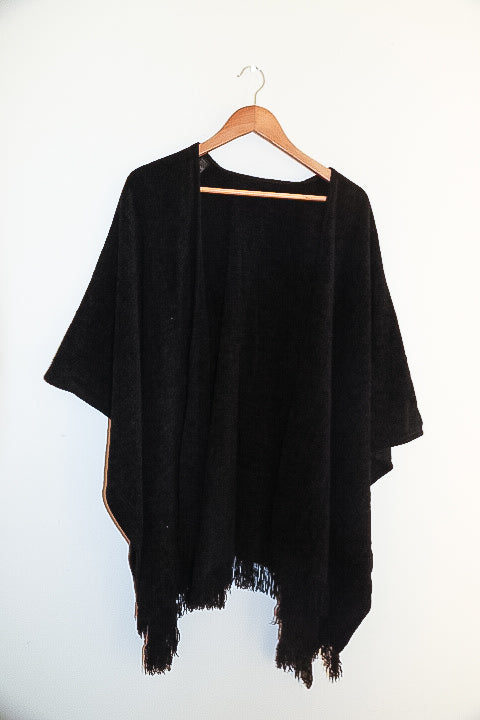 Vintage Mark & Spencers womens black summer shawl sweater