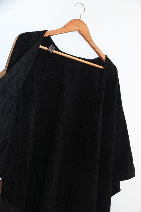 Vintage Mark & Spencers womens black summer shawl sweater
