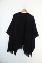 Vintage Mark & Spencers womens black summer shawl sweater