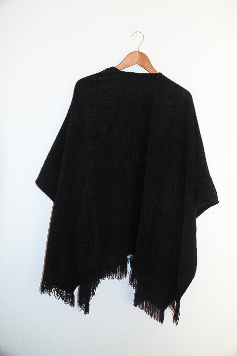 Vintage Mark & Spencers womens black summer shawl sweater