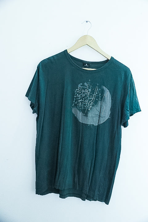 Vintage selected green graphics medium mens tees