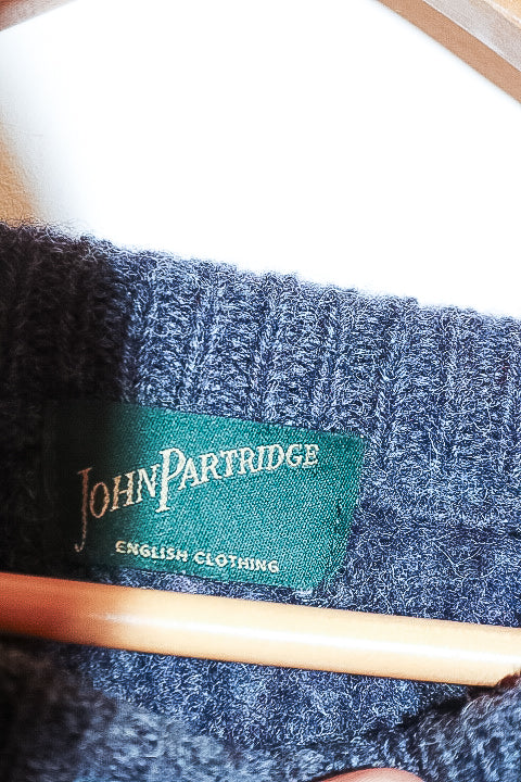 Vintage john patridge grey small knited jumper