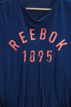 Vintage Reebok 1895 print blue mens medium tees