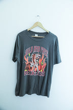 Vintage wild and free reckless graphics grey mens tshirt XL