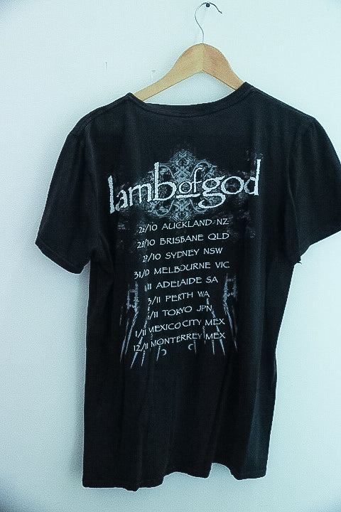 Vintage lamb of God graphics small black mens tees
