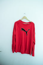 Vintage Puma Boys Ess Big Logo Red Sweatshirts XL
