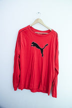 Vintage Puma Boys Ess Big Logo Red Sweatshirts XL