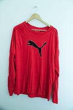 Vintage Puma Boys Ess Big Logo Red Sweatshirts XL