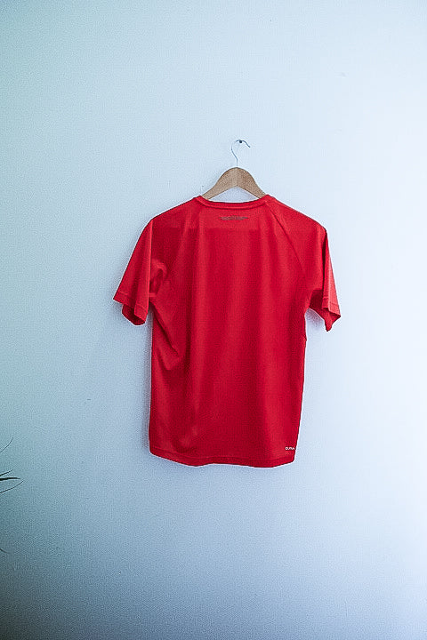 Vintage Adidas Big logo red small T-shirt