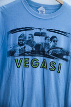 Vintage Vegas Graphics Sky blue mens tees XL
