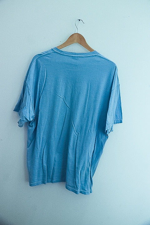 Vintage Vegas Graphics Sky blue mens tees XL